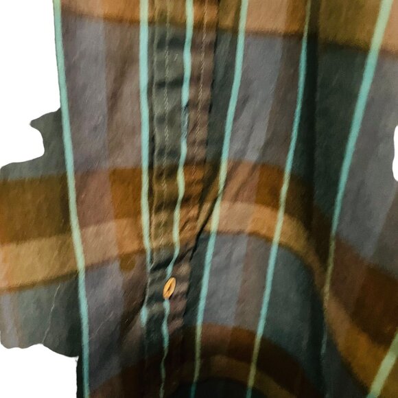 Sir William Big Man Shirt Button Up Long Sleeve Blue Black Plaid Size 8X - Picture 5 of 7